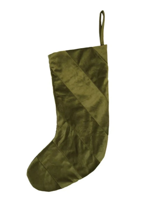 Stocking,  Green Velvet