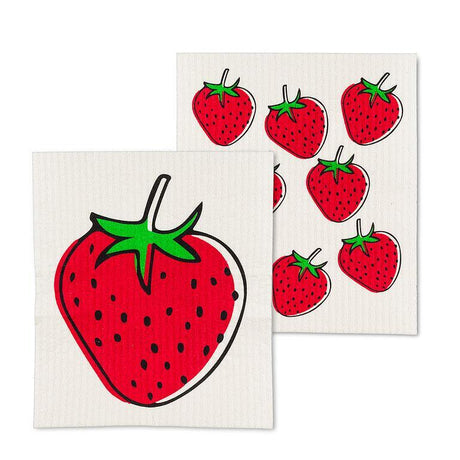 Dish Cloth - Swedish - Strawberry