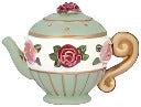 Ornament, Green Teapot