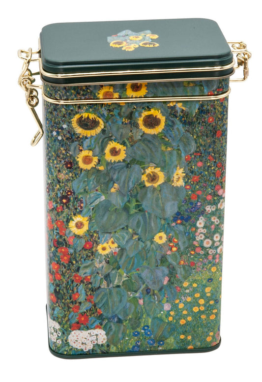 Tea Caddy, Gustav Klimt Farm Garden with Sunflowers