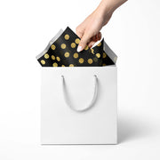 Tissue, Black & Gold Dots