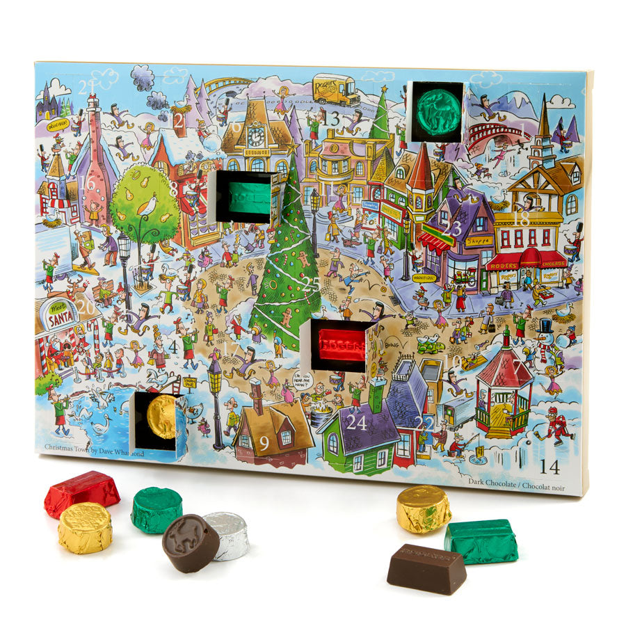 Rogers' Advent Calendar, Dark Chocolate Christmas Town