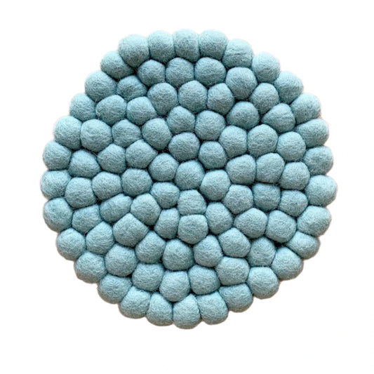 Trivet,  Pastel Grey/Blue Round