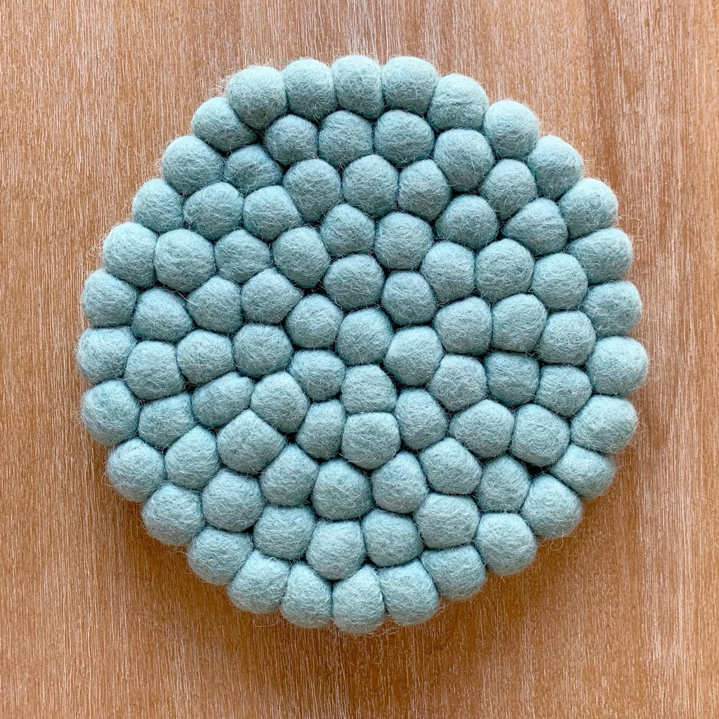 Trivet,  Pastel Grey/Blue Round