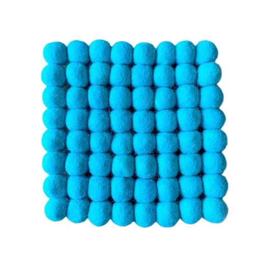 Trivet,  Peacock Blue Square