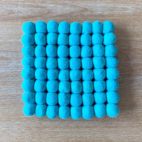 Trivet,  Peacock Blue Square