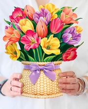 Card, All Occasion , Pop-Up Card, Festive Tulips