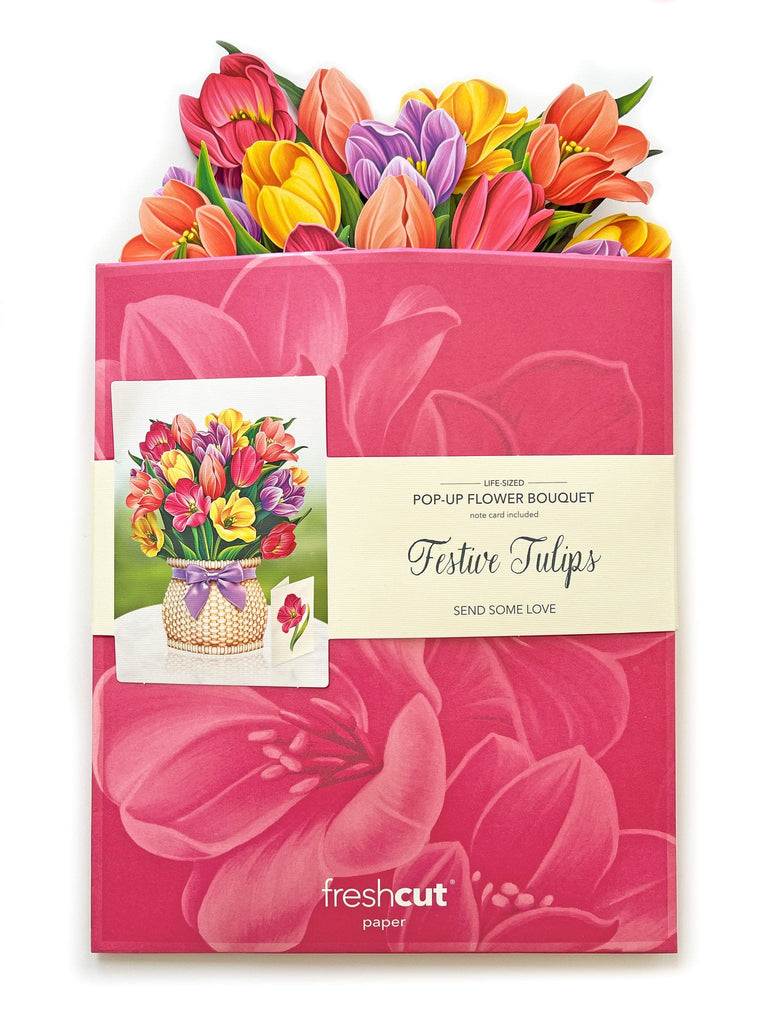 Card, All Occasion , Pop-Up Card, Festive Tulips