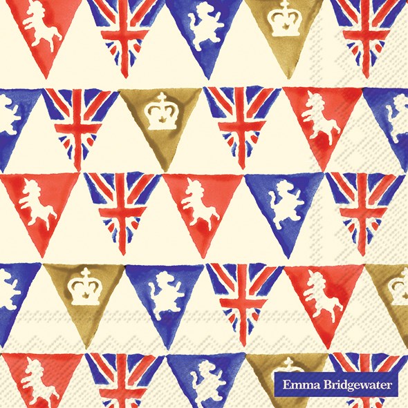 Napkin, Union Jack Bunting, Luncheon