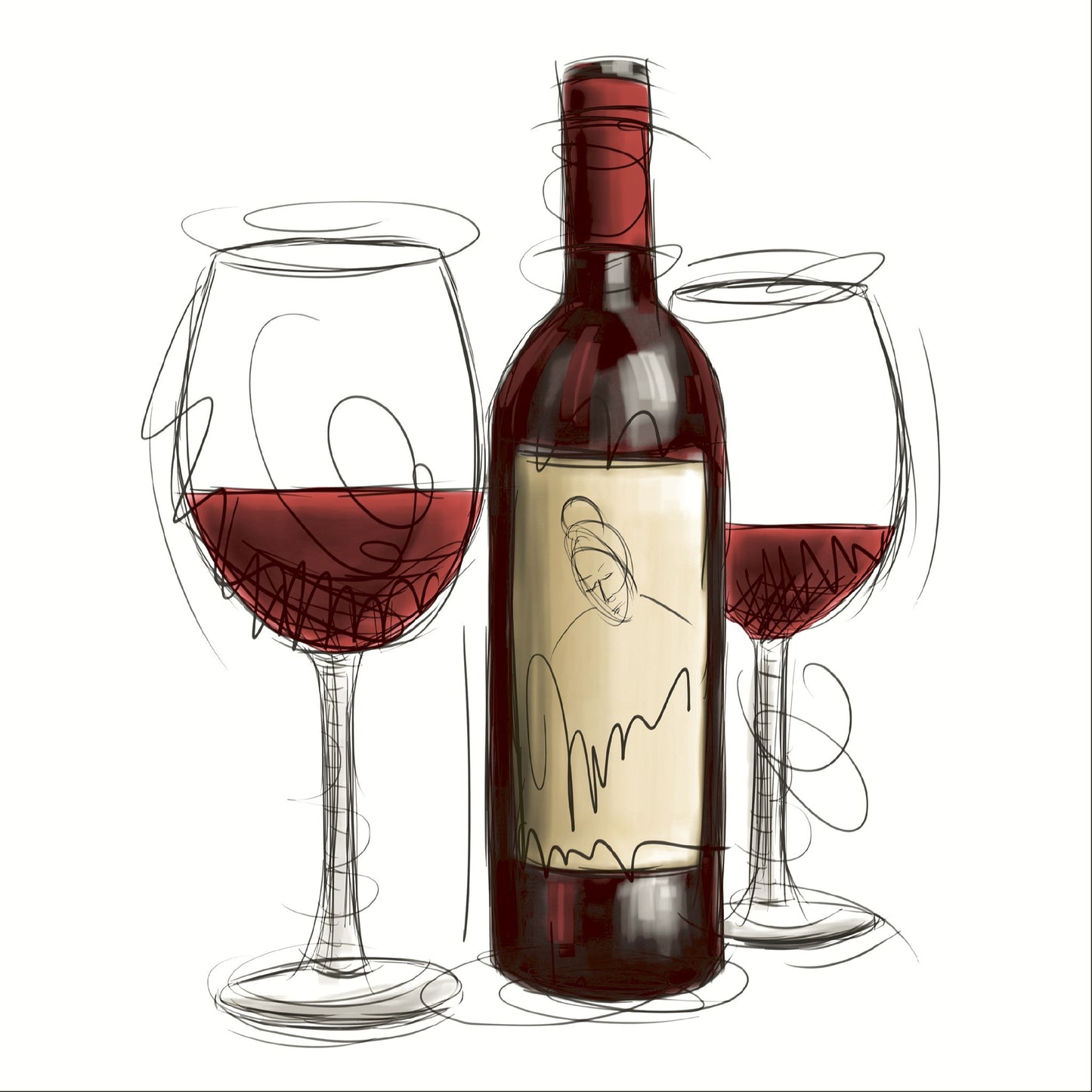 Napkin,Vino Rosso , Cocktail