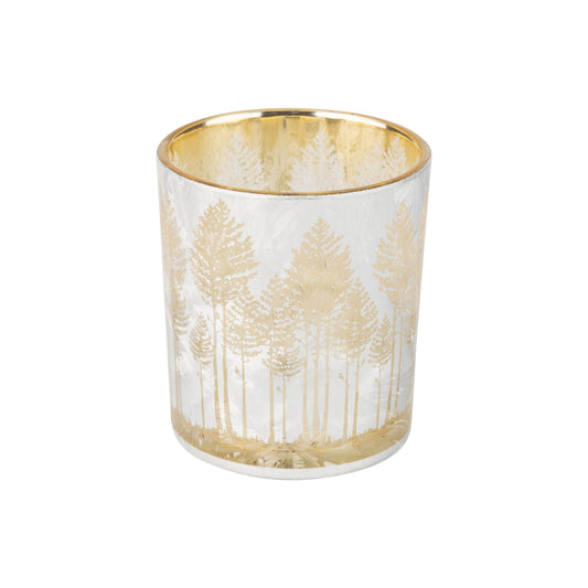 Candle Holder,  Frosted Silver 4"