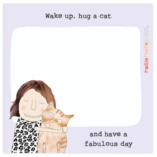 Sticky Jots,  Note Pad, Hug a Cat