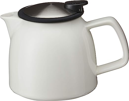 For Life Bell Teapot with infuser and lid WHITE 26 oz