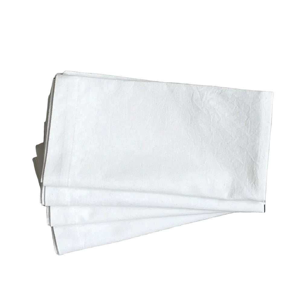 Napkin, Fabric, White, Set of 4
