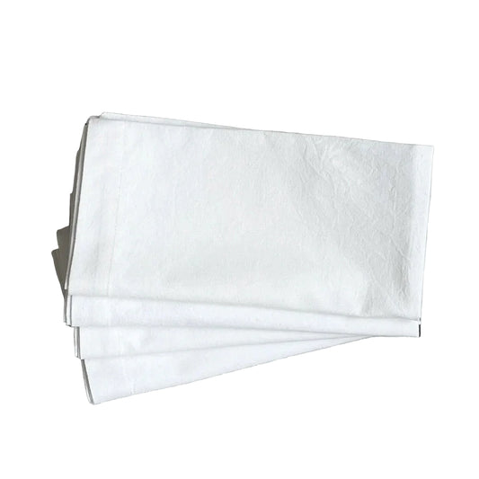 Napkin, Fabric, White, Set of 4