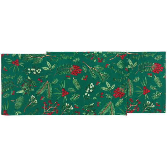 Table Runner, Winterberry Green