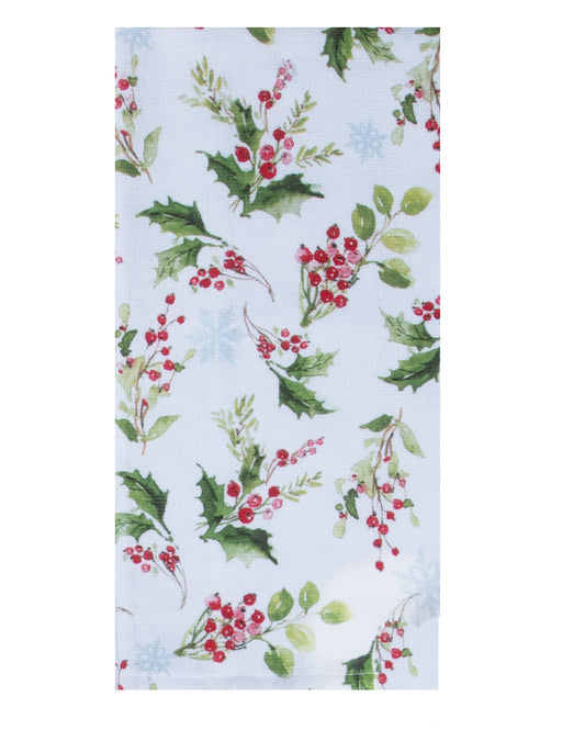 Tea Towel,  Dual Purpose,  Winterberry Holly