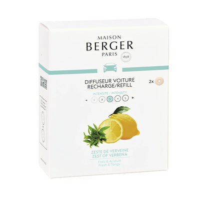 Maison Berger Paris,  Car Diffuser Refill, Zest of Verbena