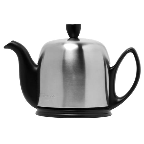 Guy Degrenne Salam  - Matte black Base with matte stainless steel cover  4 Cup Teapot