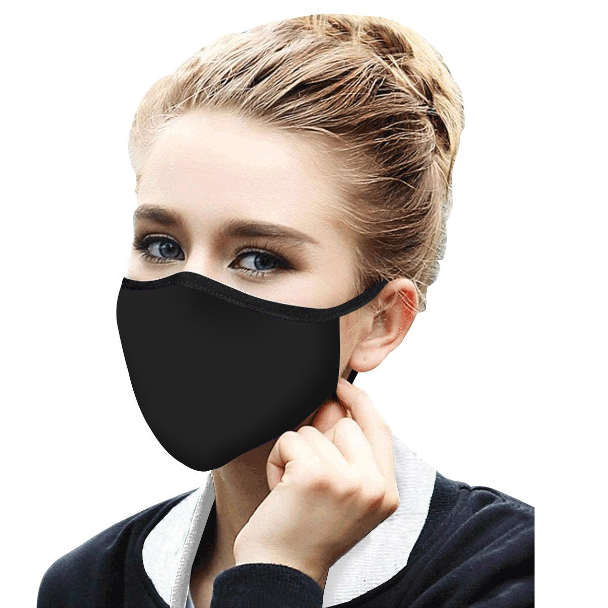 RainCaper Re-usable Face Mask;  Black