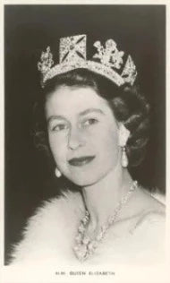 Card, Queen Elizabeth II, 1954 Vintage reproduction Card