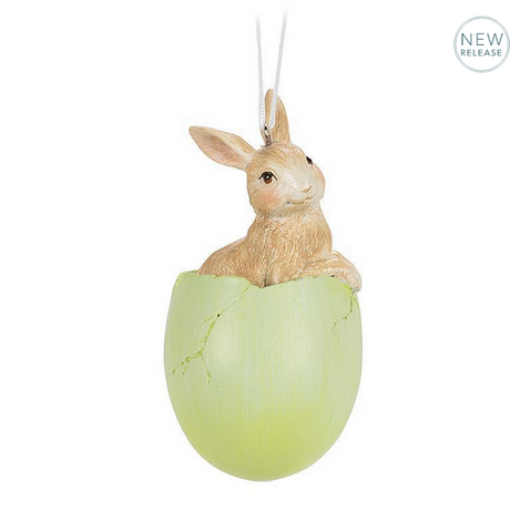 Bunny & Green Egg Ornament