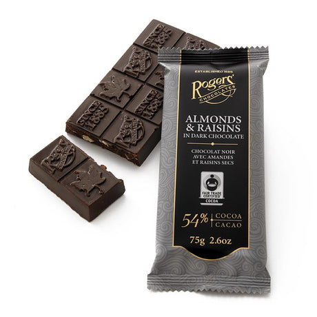 Rogers' Almonds & Raisins in Dark Chocolate Bar