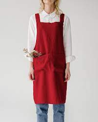 Apron, Linen Crossback, Lava Falls