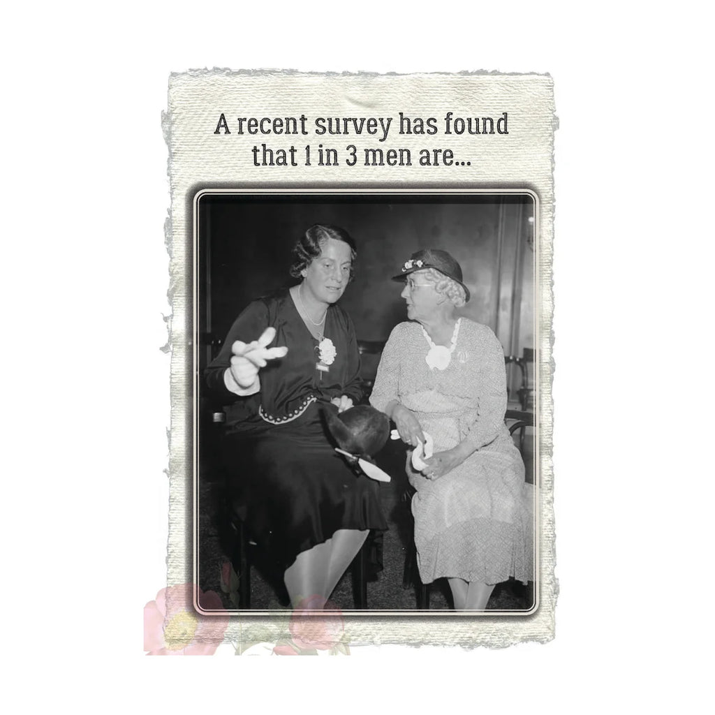 Card, All Occasion;  A recent survey has found...