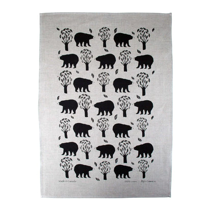Tea Towel, Rain Goose, Linen,  Woodland Bear
