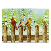 Placemat, Birds on a Fence Post