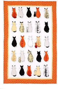 Tea Towel, Cats in Waiting by Ulster Weavers