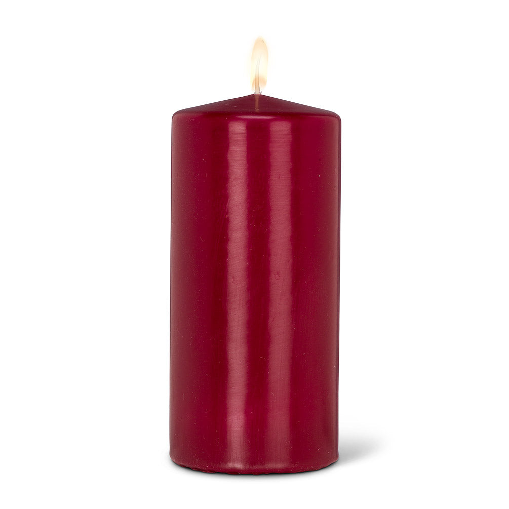 Candle, Pillar Large Dark Red