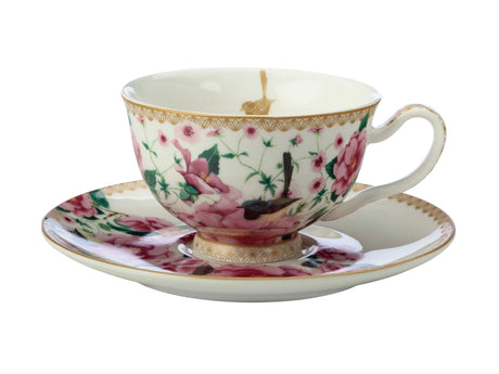 Classic Silk Road Sumptuous Floral Teacup & Saucer