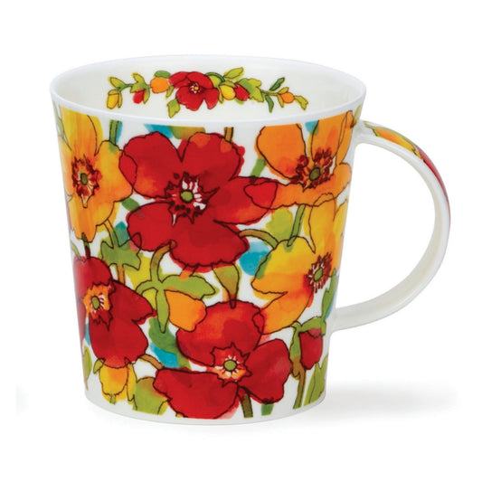 Dunoon Mug Cairngorm; Flower Shower Red