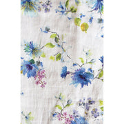 Apron, Linen Crossback,  White with Cornflowers