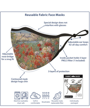RainCaper Re-usable Face Mask;  Black