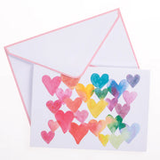 Boxed Cards; Rainbow Hearts