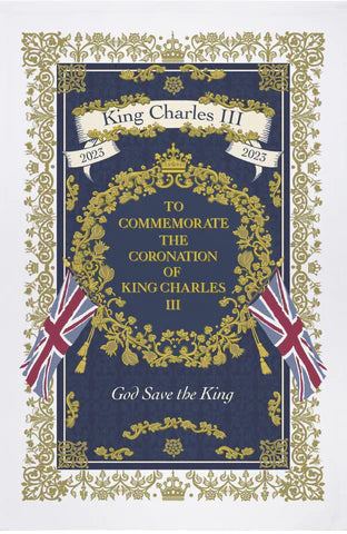 Tea Towel, King Charles III Coronation,  by Ulster Weavers