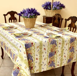 Tablecloth, Provence Lavender & Rose,  Multiple Sizes Rectangle