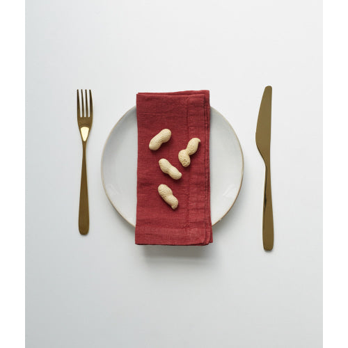 Napkin, Linen Tales, Red Pear,  Linen Set of 2