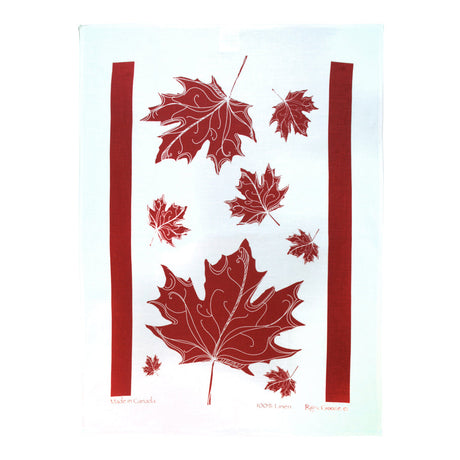 Tea Towel, Rain Goose, Linen, Maple Leaf