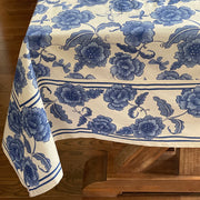 Tablecloth, Megan Blue Floral,  60" x 60"