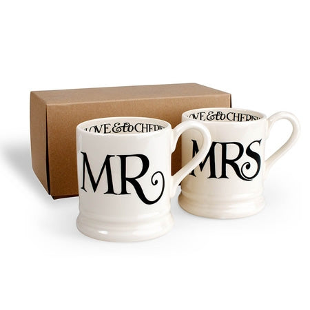 Emma Bridgewater  Mug Set - Mr & Mrs Black Toast
