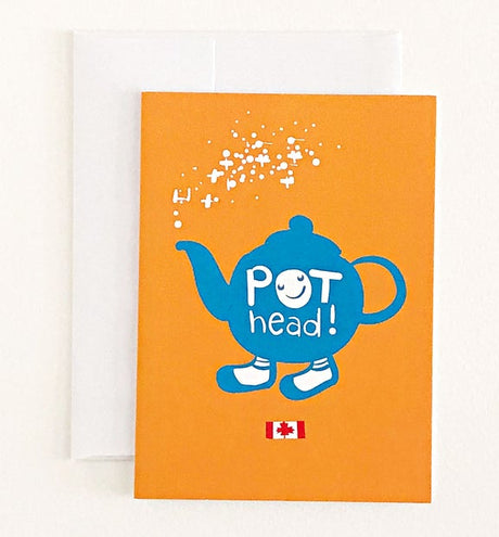 Card, All Occasion;   Pot head