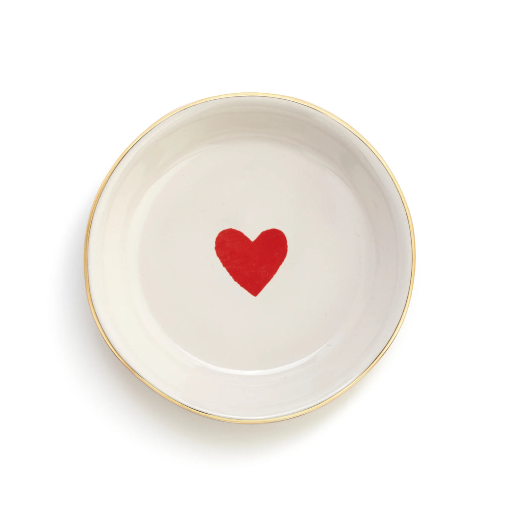 Teabag Holder or Trinket dish, Red Heart