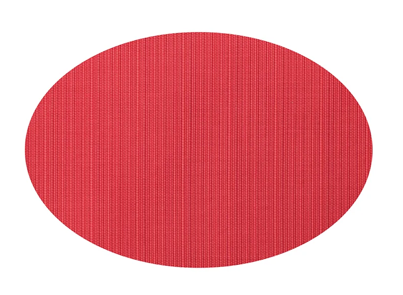 Oval Vinyl Placemat,  Red