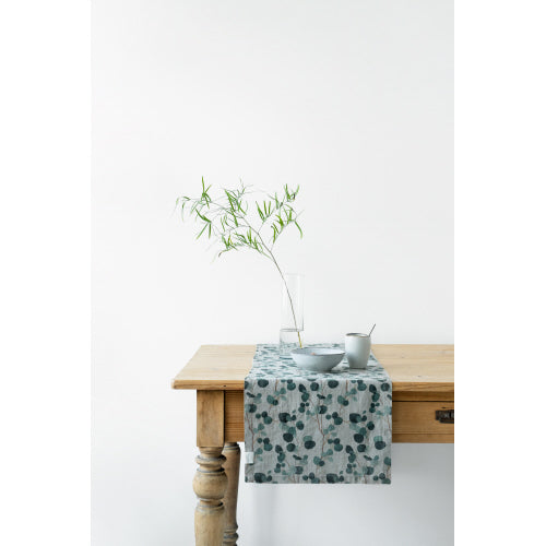 Table Runner, Natural Eucalyptus, Linen