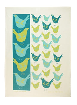 Tea Towel, Rain Goose, Linen,  Swedish Birds