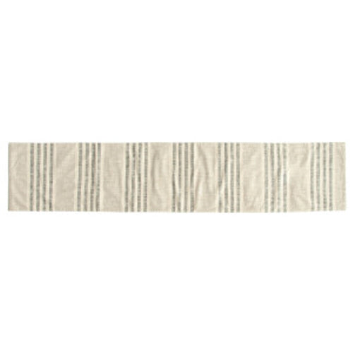 Table Runner, Woven Cotton Striped 72 x 14"